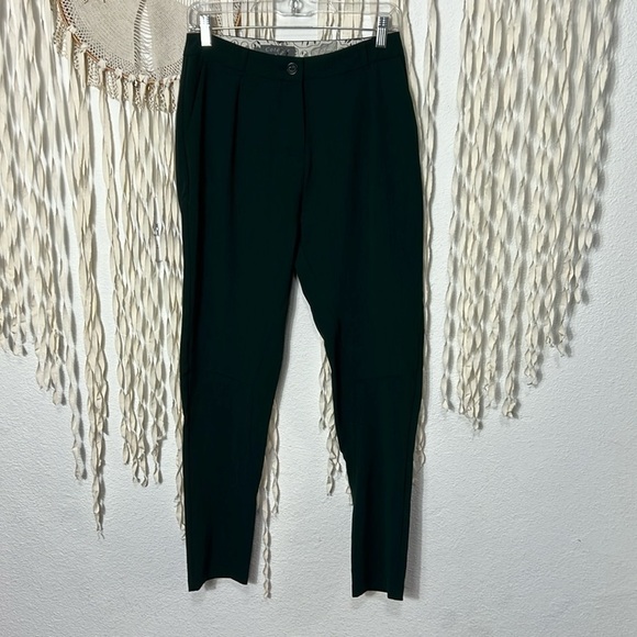 slim fit dress slacks Men's Solid Color Elastic Waist Ankle Length Tapered Cropped Dress Pants main image 1